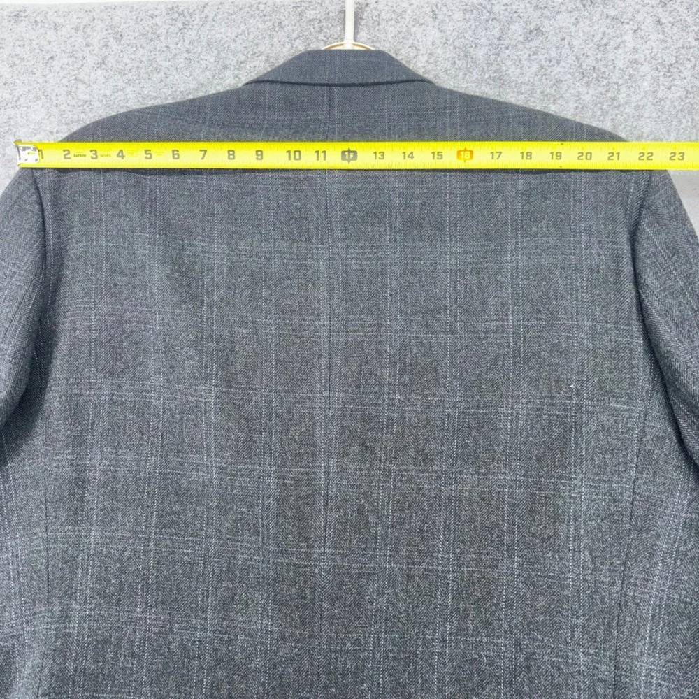 Lauren Ralph Lauren Mens 54R Grey Glen Plaid Wool Blazer Elbow Patch Sport Coat